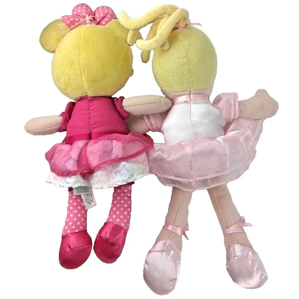 2 Plush Baby Girl Doll Lot Disney Garanimals Pink Ballerina Minnie Mouse Lovey